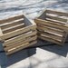 2 Reclaimed Wood Crates - Prim Planters - Country Home and Garden Decor