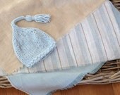 Three Piece Newborn Layering Set with Pixie Tassel Hat - newborn photo prop