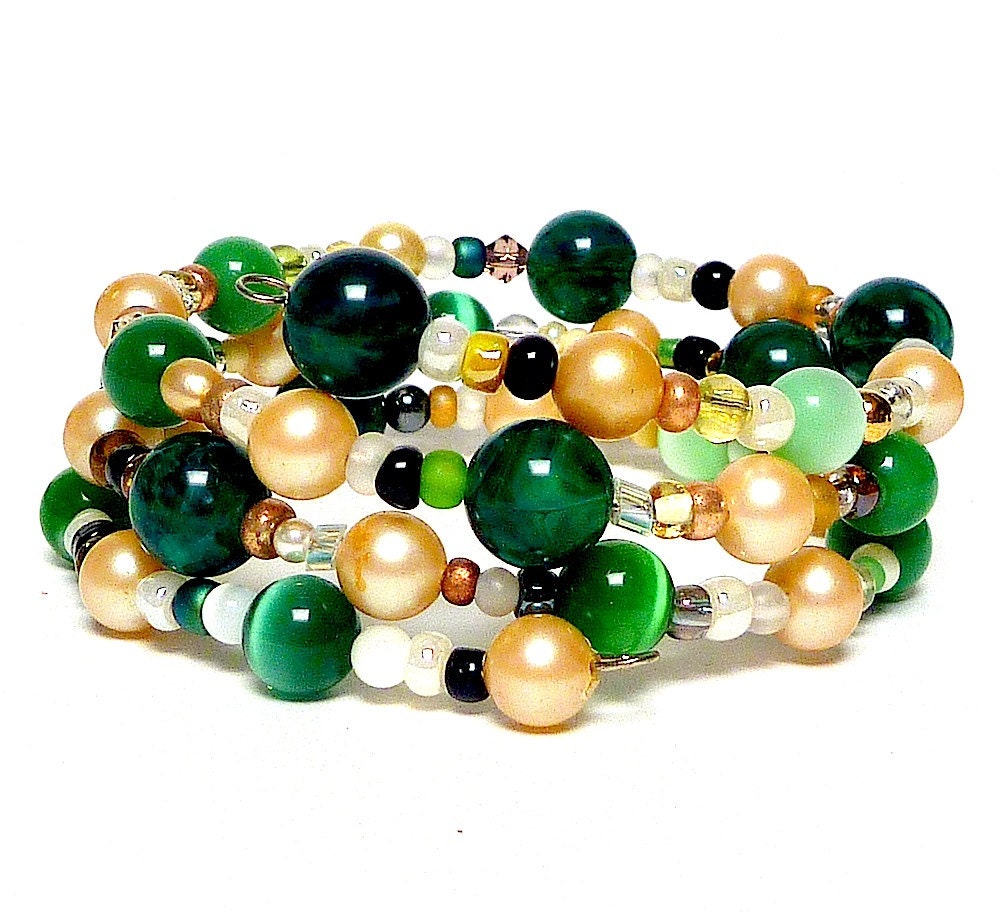 Coil Beaded Bracelet LUCKY Beading Divas Fundraiser