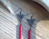 Red Magnesite Hematite Earrings