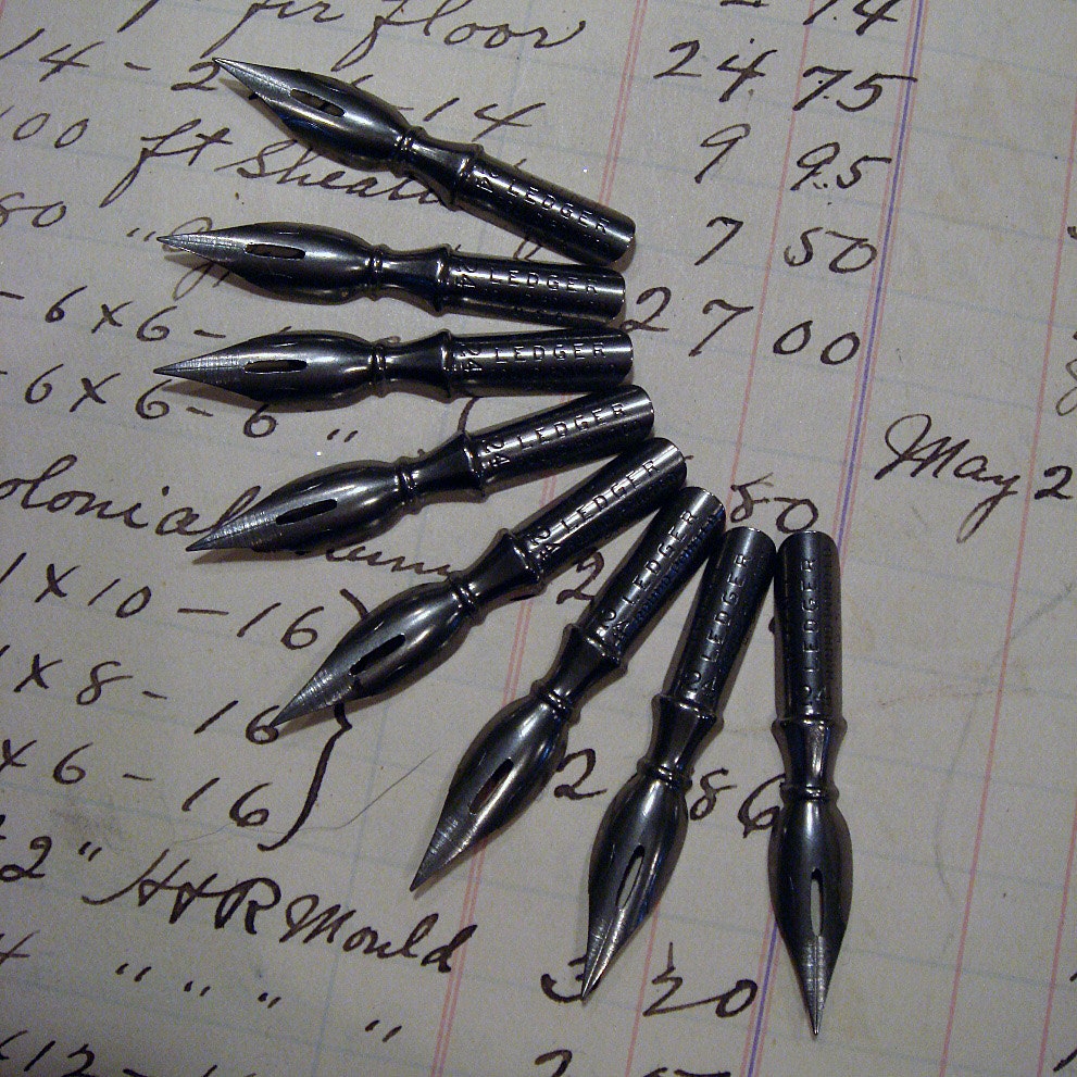 8 vintage pen nibs for the altered or jewelry artist - NO 426
