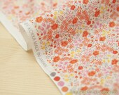 Japanese KOKKA Soft and Thin Cotton Fabric-Gorgeous Spring Orange Garden (Fat Quarter)