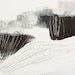 Textured Black and White Abstract Art, 8.5 x 10" original fine art -- "Painting 10 - White Ice"