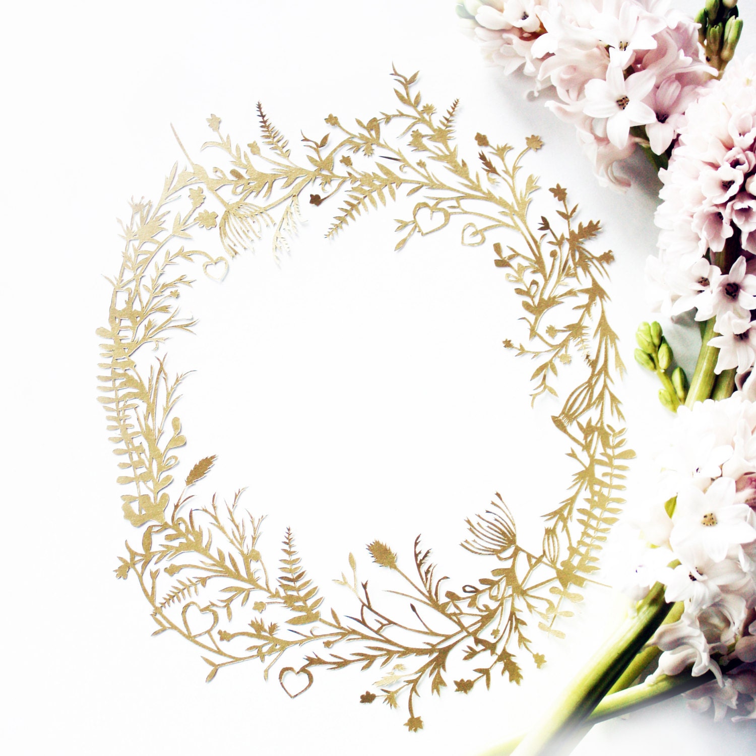Oprah "O" Botanical Hand Cut Papercut
