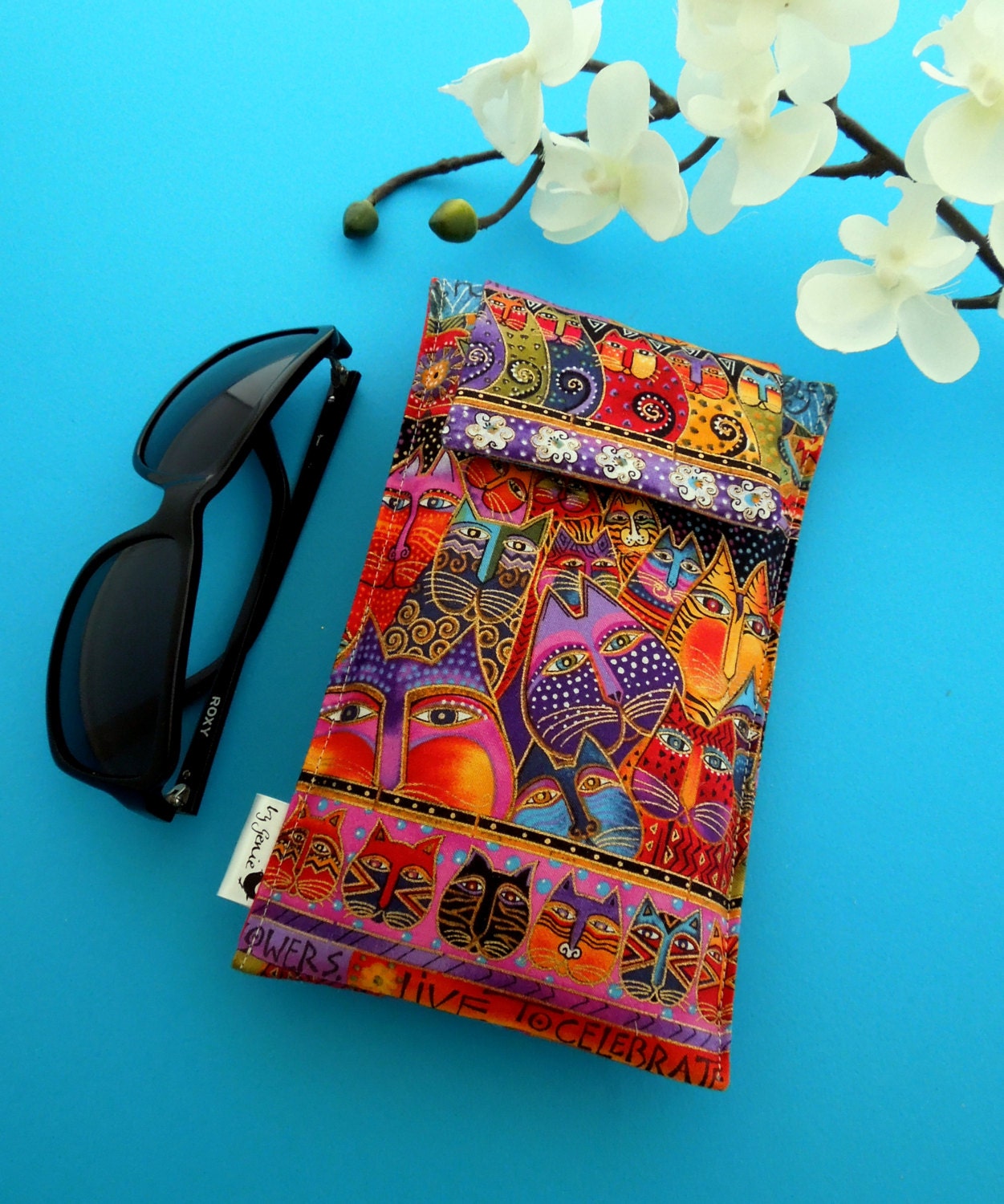 Laurel Burch Design in a Roomy Sunglasses Case