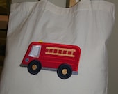 Toddler Tote with Red Fire Truck