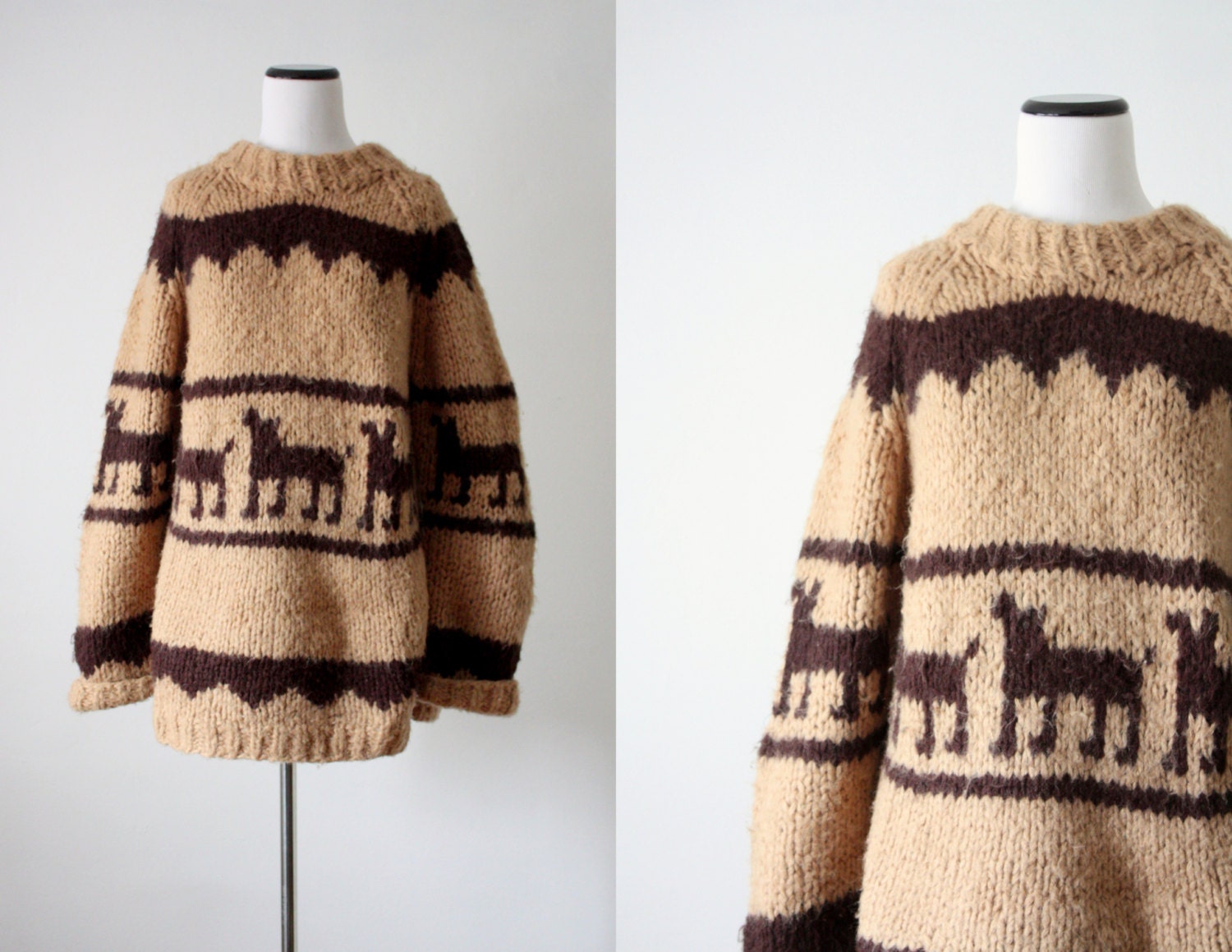 vintage llama sweater
