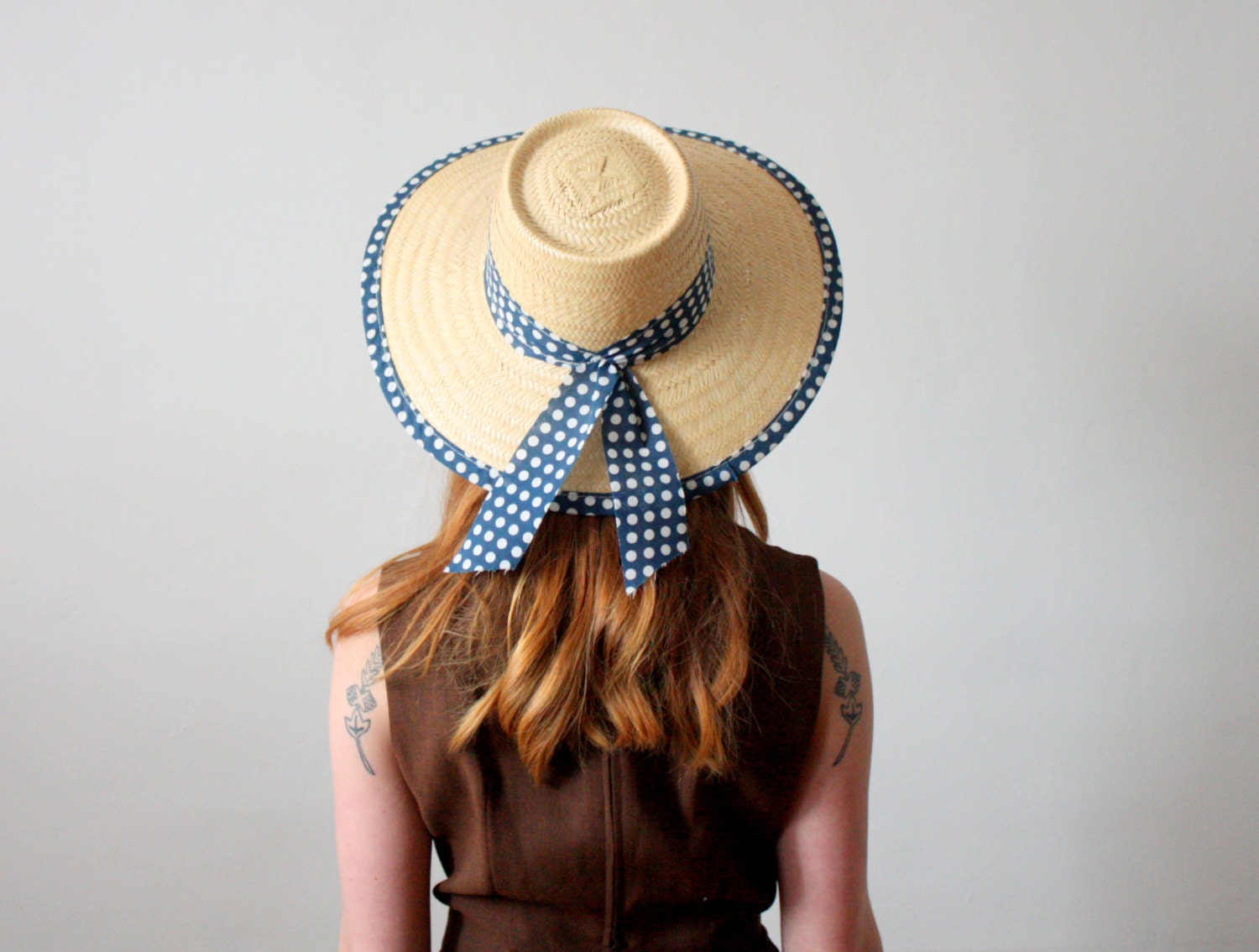 vintage summer straw hat
