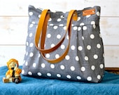 POLKA DOT Gray Purse- 6 Pockets