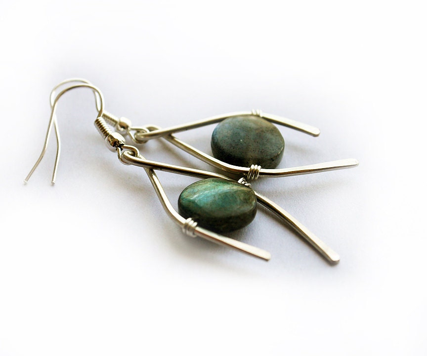 Labradorite Sterling Silver Earrings