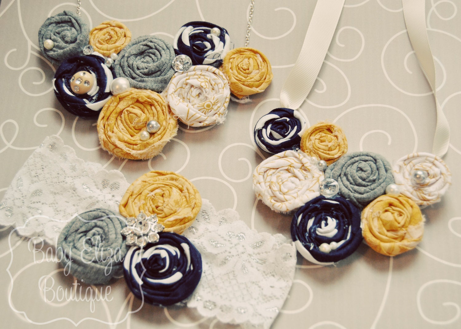 Loralei mother daughter matching necklace and headband set