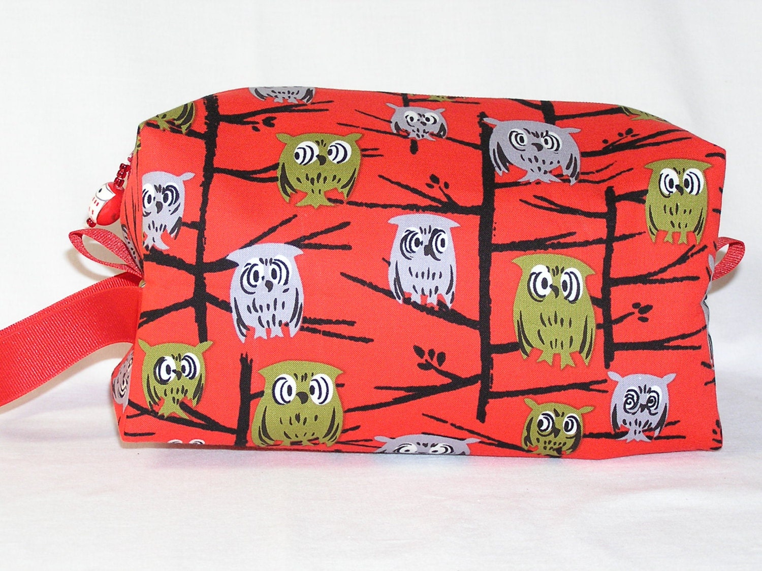 Startled Owls Midi Bag with Owl Bead