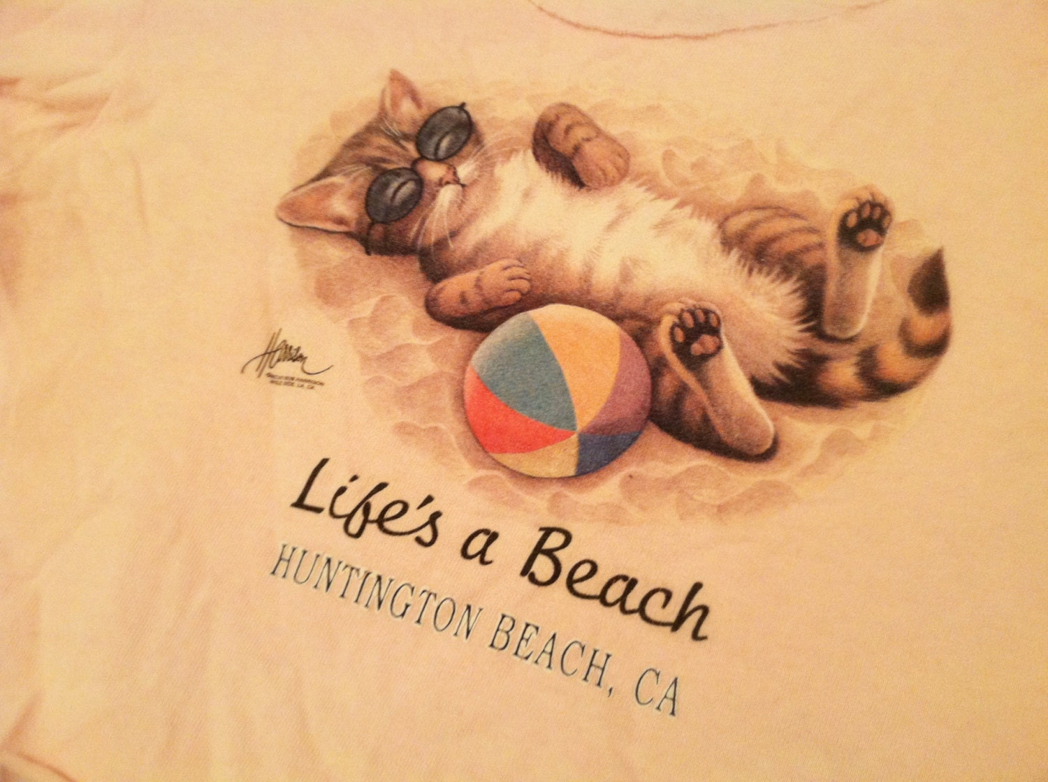 Life's a Beach Vintage Kitten T