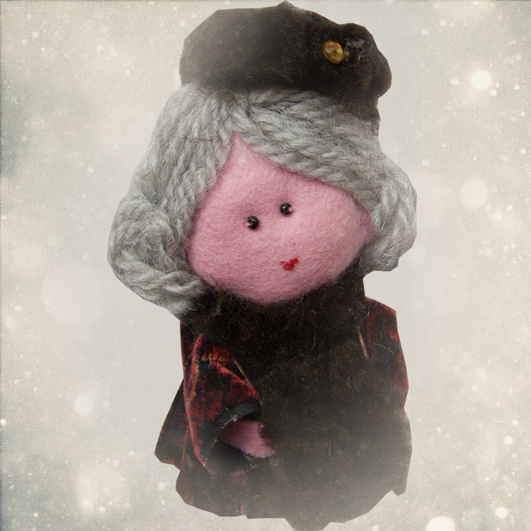 Custom Birthday Grand Mother Cake Topper - Personalized OOAK doll Figurine Hand made in France