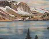Vintage Wyoming Postcard - Lake Marie, Snowy Range, Medicine Bow National Forest
