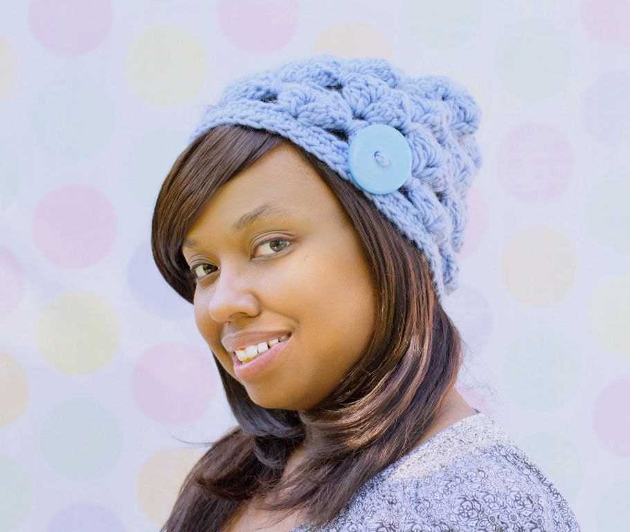 PDF Pattern Crochet Tam Shells Slouchy Women Summer