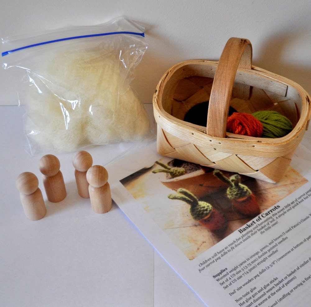 Basket of Carrots KNITTING KIT