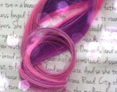 the H E A R T . B R E A K E R . Human Hair clip in 12 inches pink purple heart breaker