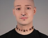 Frankenstein  Costume - Zombie Necklace -Flesh1 Natural-medium stitches