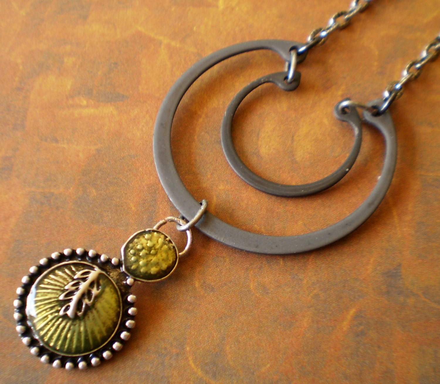 Double Ring Retaining ring Necklace