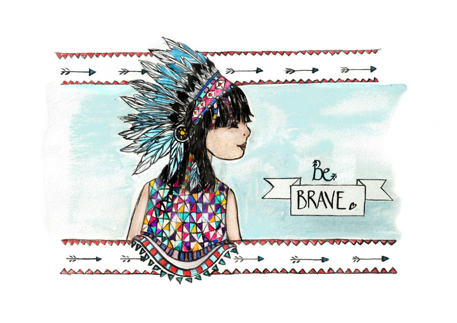 Be Brave wall art print