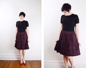 50s/60s Plaid Pleated Skirt - XS/S