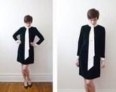 1960s Green Velvet Mini Dress - S