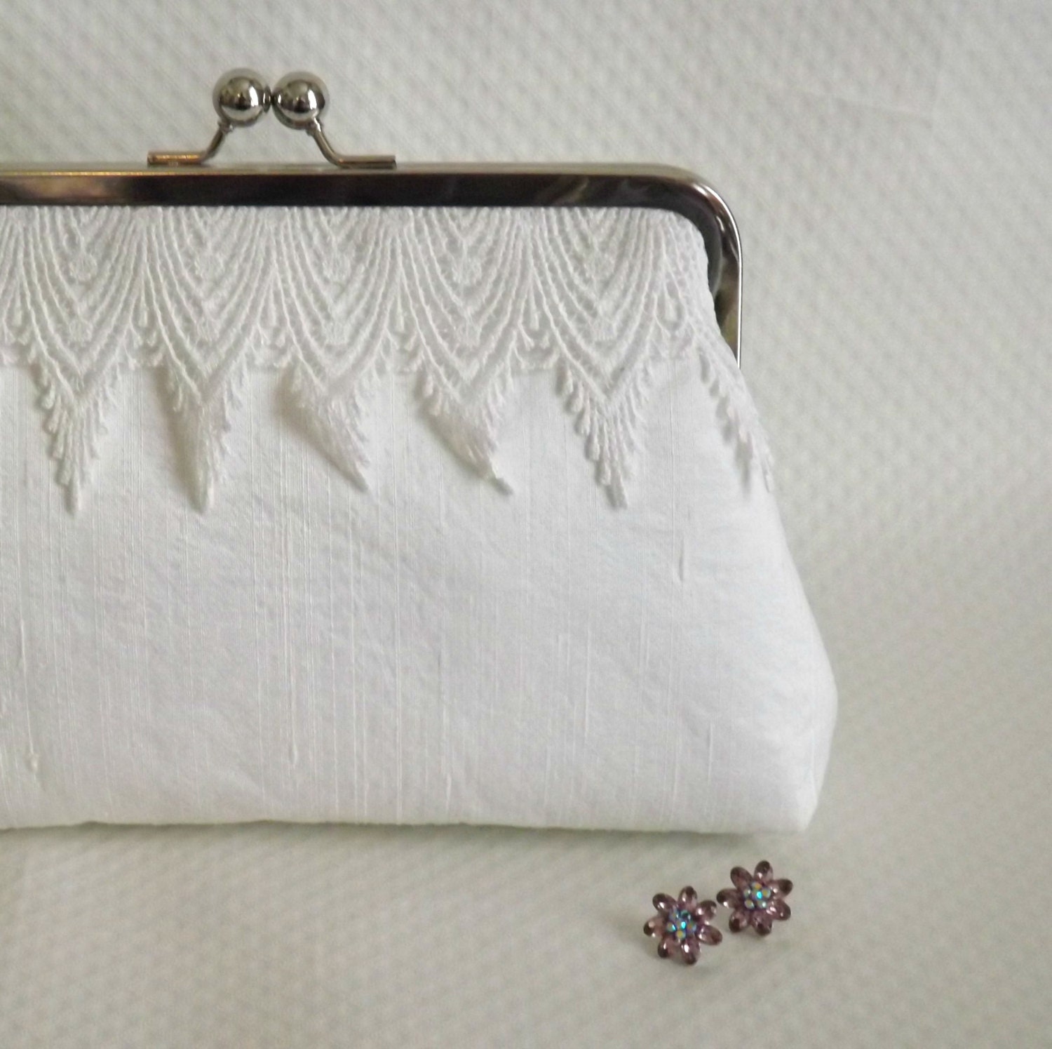 Ivory Bridal Clutch - Ivory Wedding Clutch - Bridesmaids Clutch - Elsa