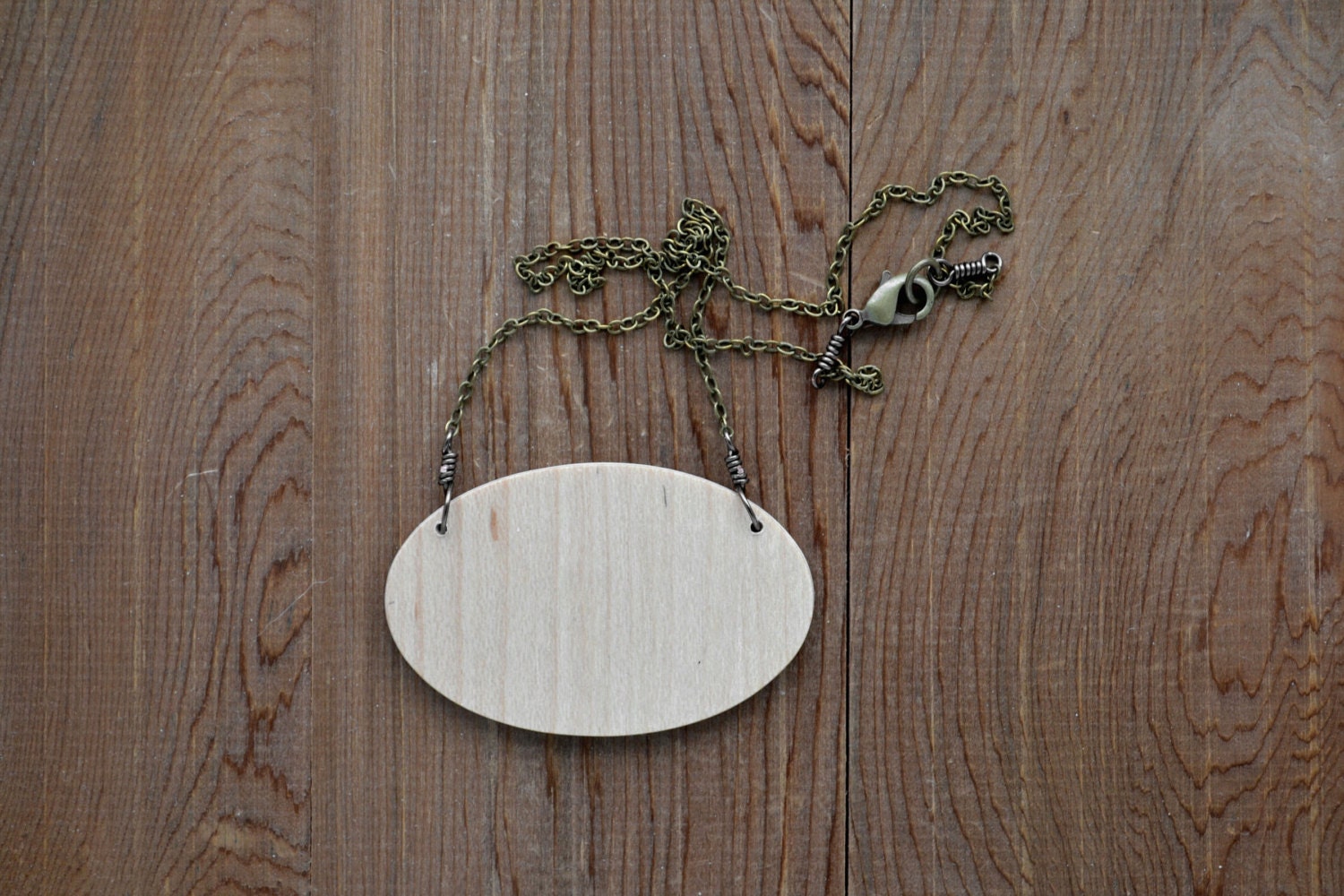 Grove Necklace in Lunar Blue and Graphite - Nature Landscape Wood Pendant