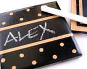 Gilded Chalkboard Coasters - Hostess Gift - Set of 2