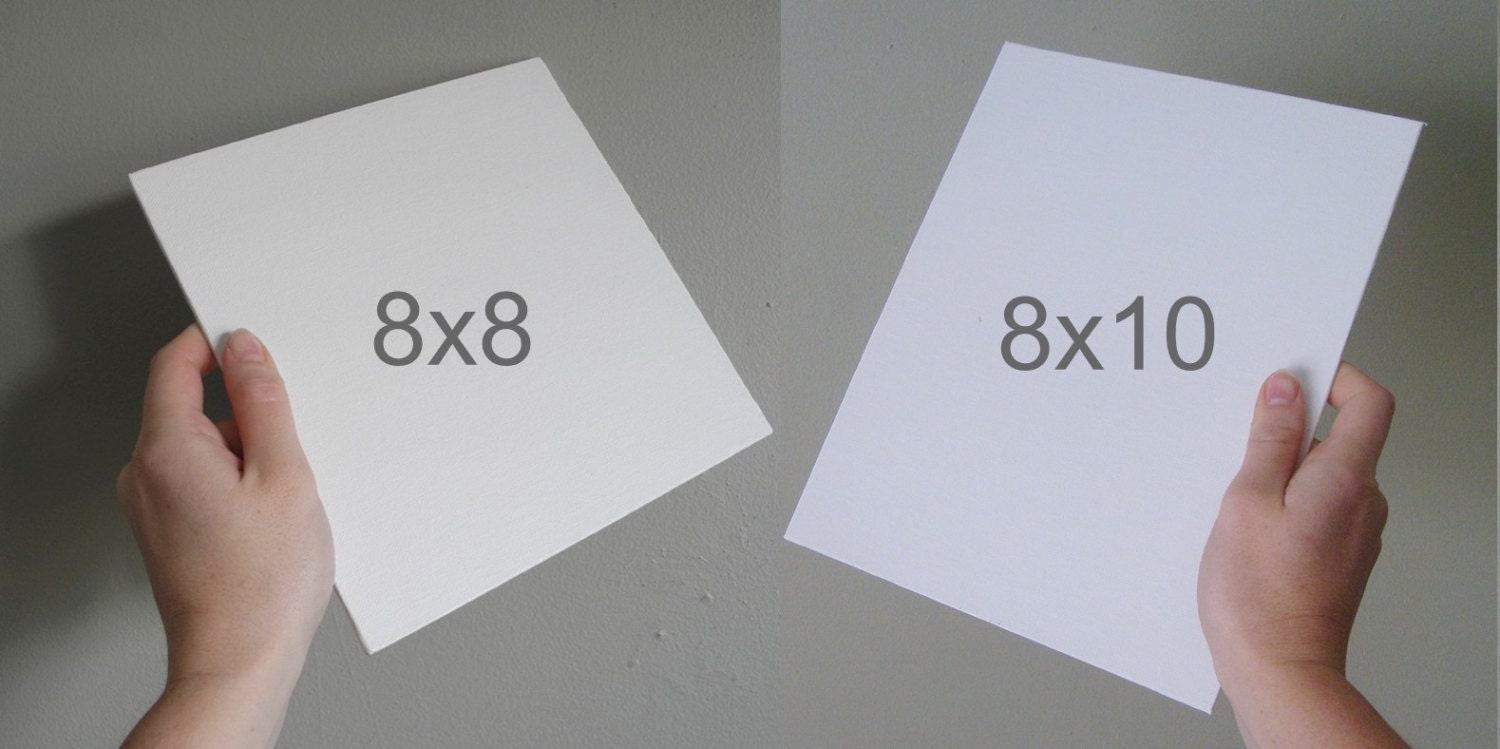 Blank Canvas Panel Art Supply 8x8 square and 8x10 rectangle, lot of 15 each size