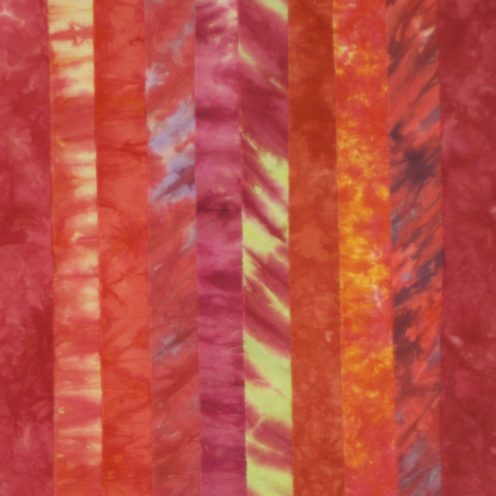 Hand Dyed Fabric - SCARLET Stash Pack - 10 Fat Eights