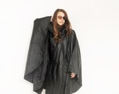 Black Leather Cape. S/M/L