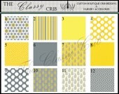 CUSTOM CRIB BEDDING: Gray Matters - Jacqueline Savage Mcfee
