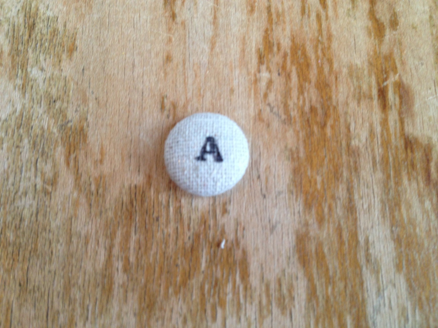 Initial fabric button earrings. Choose your initial