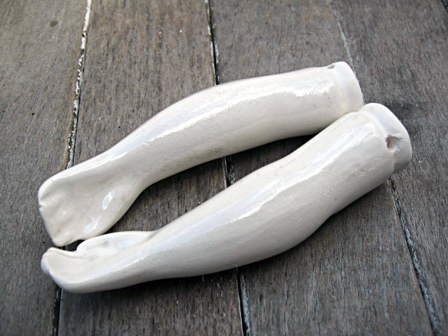 Vintage doll arms, china, low brow doll parts, doll maker's supply, jewelry supply