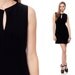 KEYHOLE Dress 60s Little Black Mini Mod SHEATH Cut Out 1960s Cocktail Party Wrap Sleeveless Vintage Simple Sixties Shift Minidress Medium