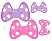 Digital Bow Props,  Minnie Bow-tique, Photo Booth Prop, Minnie Bowtique Party,  Printable Bow  Party  Props,  INSTANT DOWNLOAD