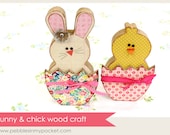 KIT Bunny & Chick Wood Project (8" and 10" tall)