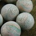 ONLY ONES Sandy Beach Blue sand-etched rounds - set of 4 beads (ready to ship)