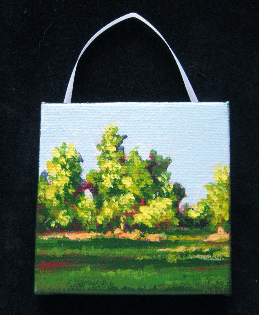 Mini landscape 3x3 acrylic original