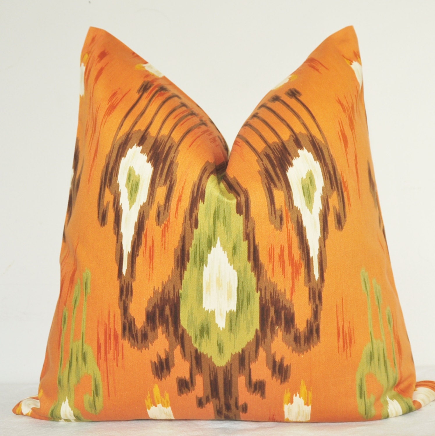Both Sides - Pillow Cover - Deocrative Pillow - Throw Pillow - Sofa Pillow - Toss Pillow - Ikat Print - 20x20 in