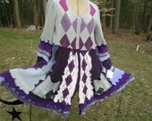 Purple Argyle sweater upcycled recycled good time sweater
