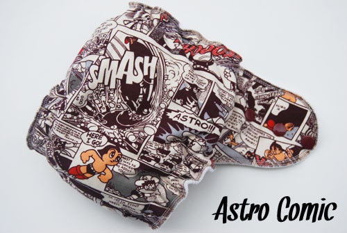 Newborn Small Fitted Cloth Diaper- Astro Comic