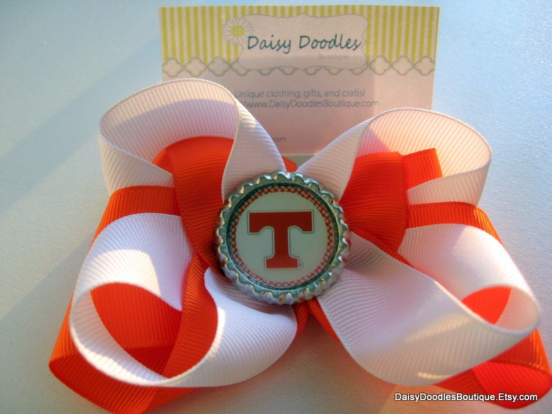 Tennessee Vols bottle cap hair bow