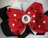University of Georgia Bulldogs football bottle cap hair bow