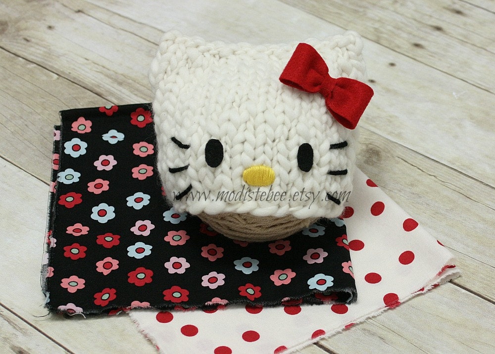 Ready to Ship... Kitty Hat Layering Set   Newborn photography prop