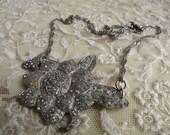 AFFORDABLY YOURS vintage assemblage necklace simple rose classic ooak unique for her flea chic