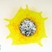 Blown Glass Wall Art Bright Yellow Orange Starburst Wall Hanging Decorative Art