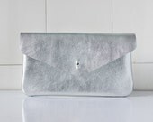 Silver Envelope Clutch, silver clutch